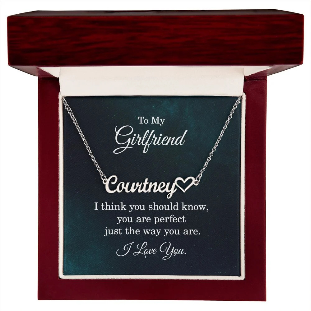 You Should Know Personalized Silver Tone Heart Name Necklace Custom Gift Lux
